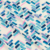 Modal Spandex Knit Geo White/Blue/Pink