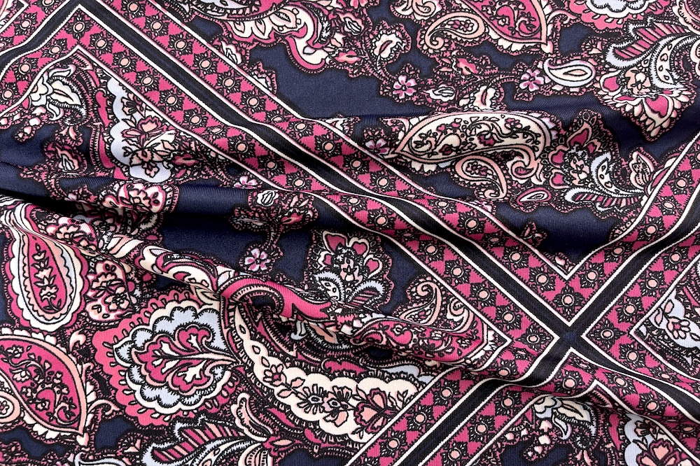 ITY Navy, Pink, and Light Blue Paisley Pattern