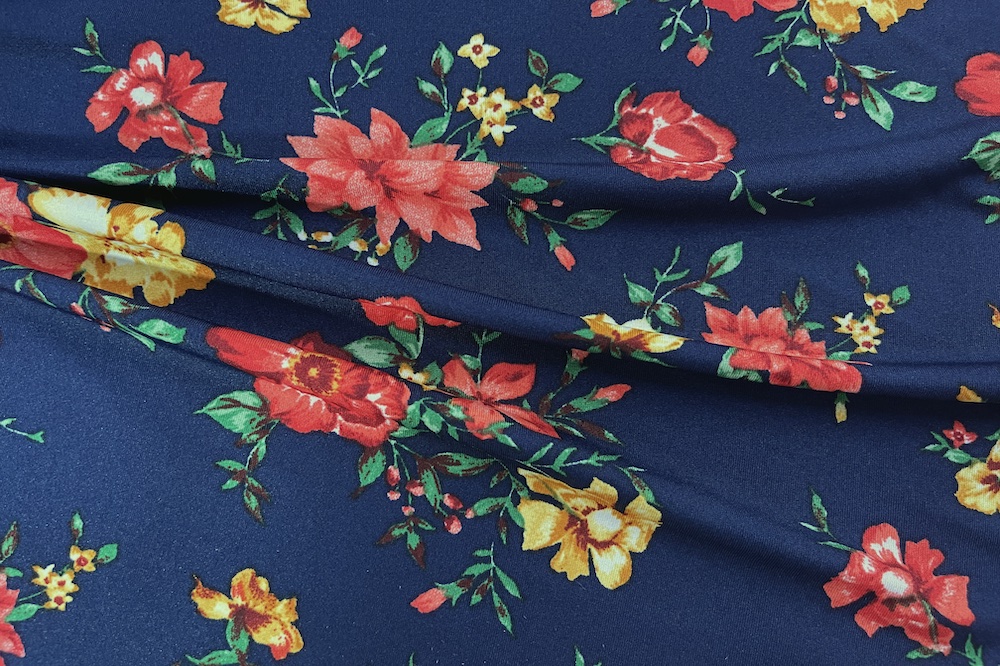 ITY Navy with Red Orange Floral