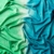 Designer Silk Jersey Knit Watercolor Green/Blue