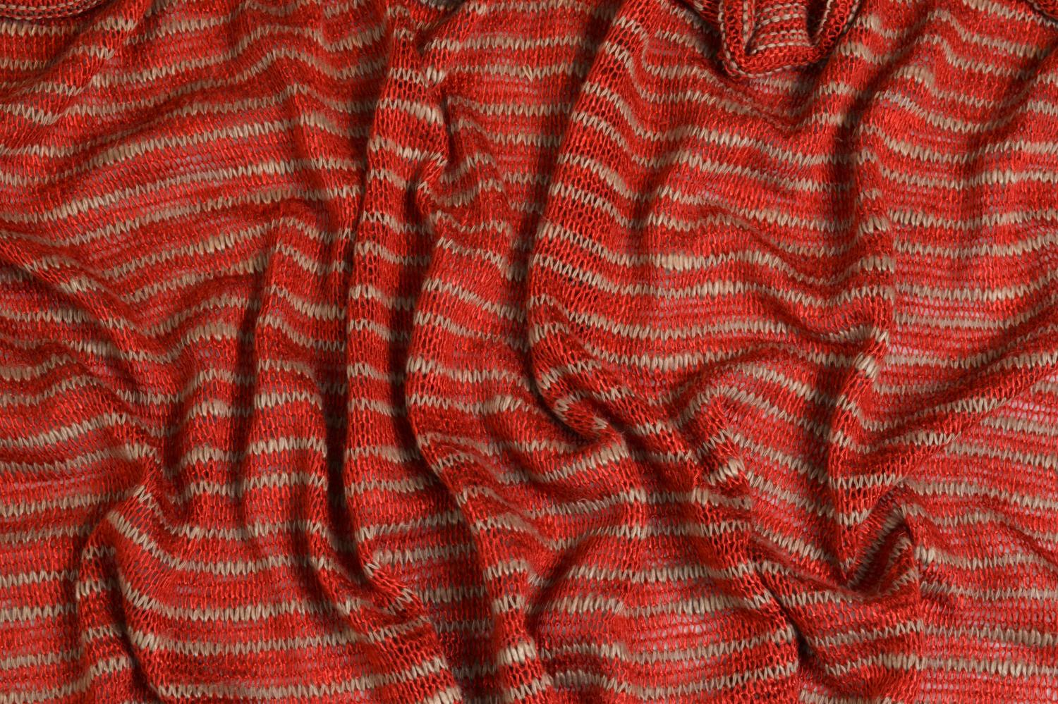 Splendid Sweater Knit Stripe Taupe/Rust