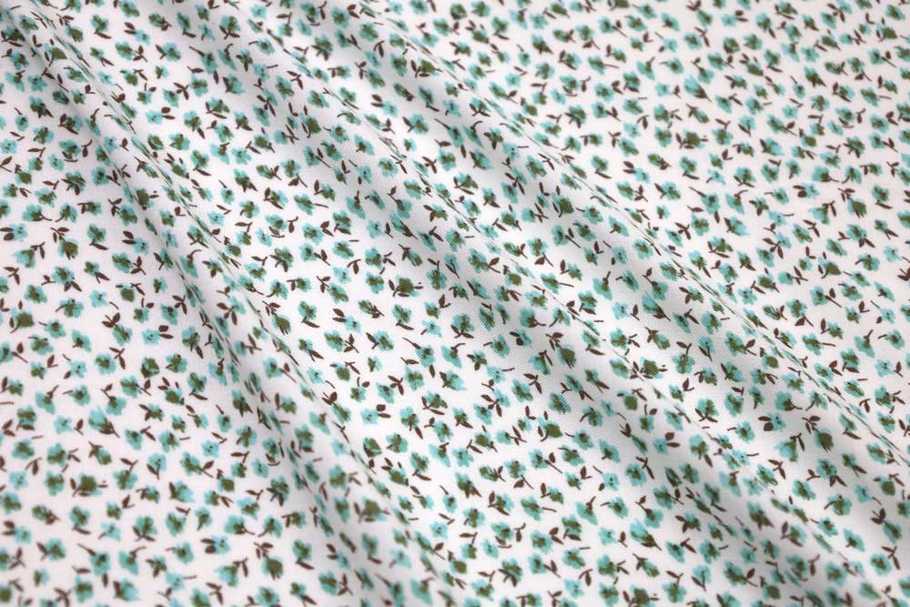 Rayon Challis Ditsy Floral Mint/Ivory