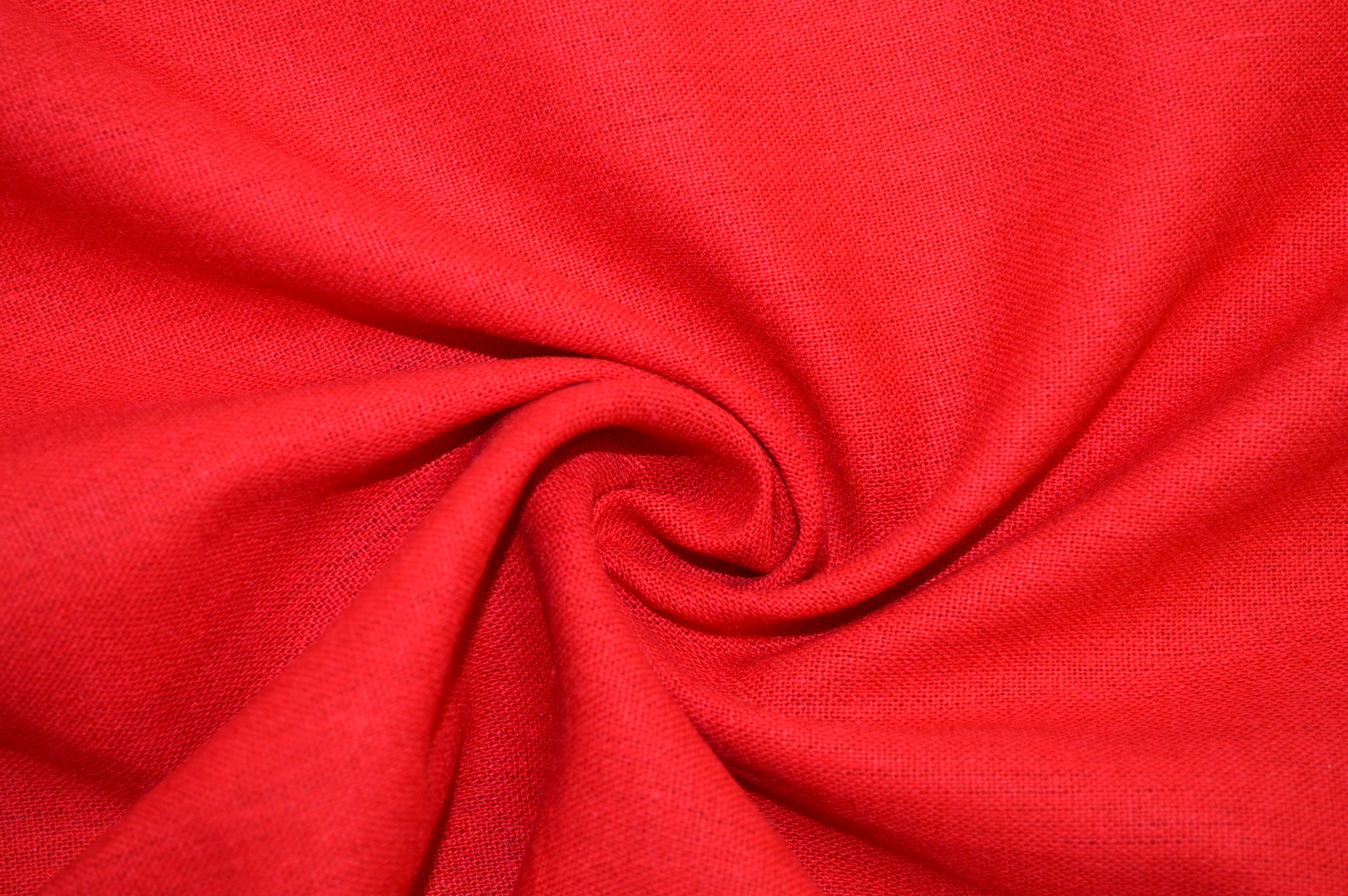 Rayon Linen Red
