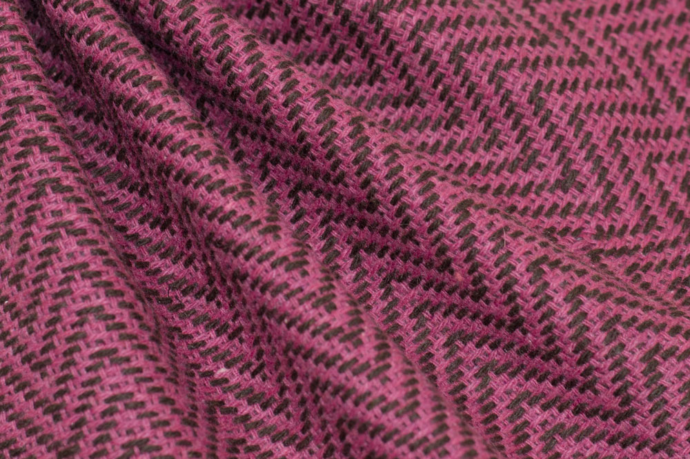 Retro Wool Blend Chevron Pink/Brown