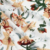 Rayon Challis Floral White/Taupe