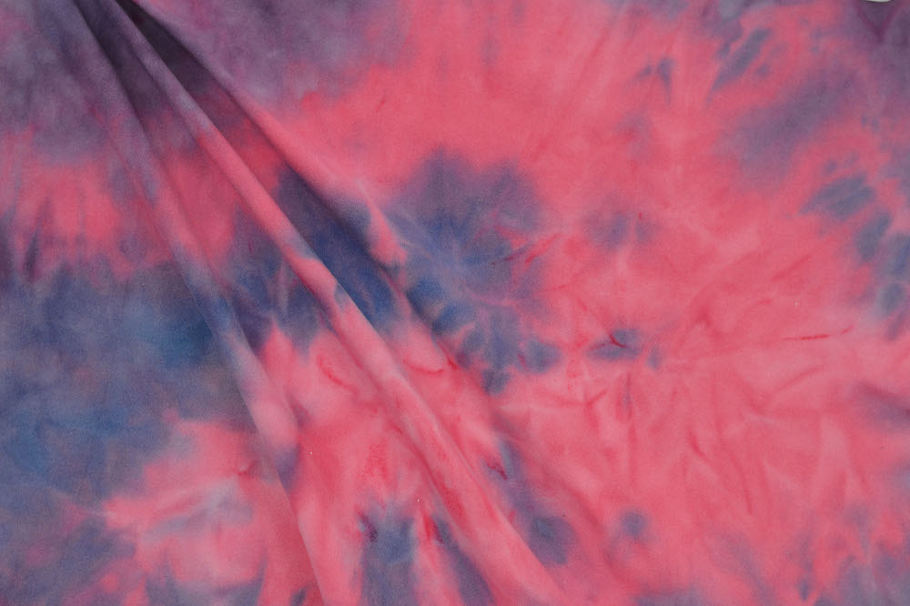 Double Brushed Neon Pink and Purple Tie Dye