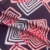 Rayon Challis Abstract Pink and Red Lines on Navy