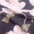 Rayon Challis Navy Toned Charcoal with Pale Pink Flowers