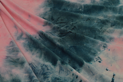 pink an grey tie dye double brushed print