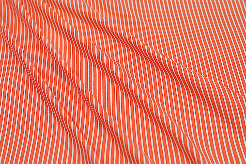Double Brushed Red Orange Stripes