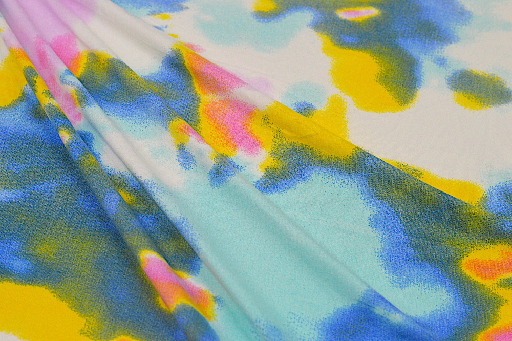 Double Brushed Yellow/Blue/Pink Tie Dye