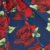 Single Brushed Roses Navy/Red/Green