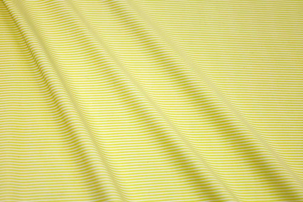 Nylon Spandex Stripes Yellow/White