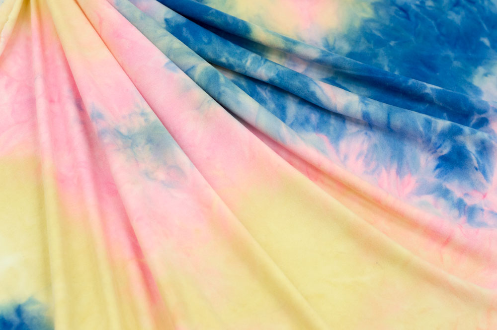 Double Brushed Tie-Dye Yellow/Royal/Pink