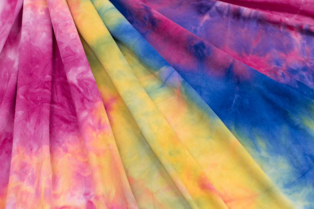 Double Brushed Tie-Dye Hot Pink/Yellow