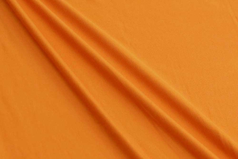 Double Brushed Poly Solid Tangerine