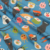 “Playful Prints by Fabric Merchants” Double Brushed Sushi Party Blue/Gray/Pink