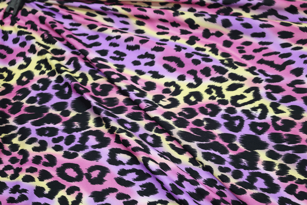 Double Brushed Leopard Print Lilac/Pink