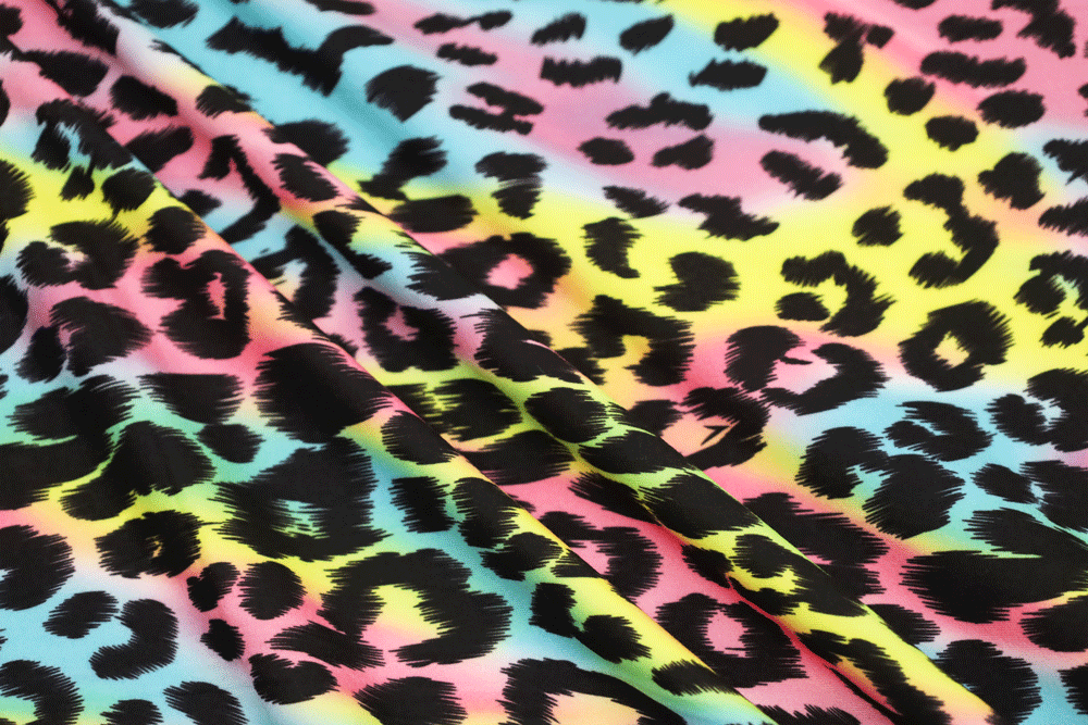 Double Brushed Leopard Print Pink/Blue