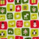 Cotton Spandex Kids Holiday Green And Red Snowmans And Snowflakes