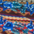 Rayon Challis Tribal & Floral Red/Blue