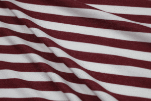 French Terry Stripe Ivory/Wine Knit