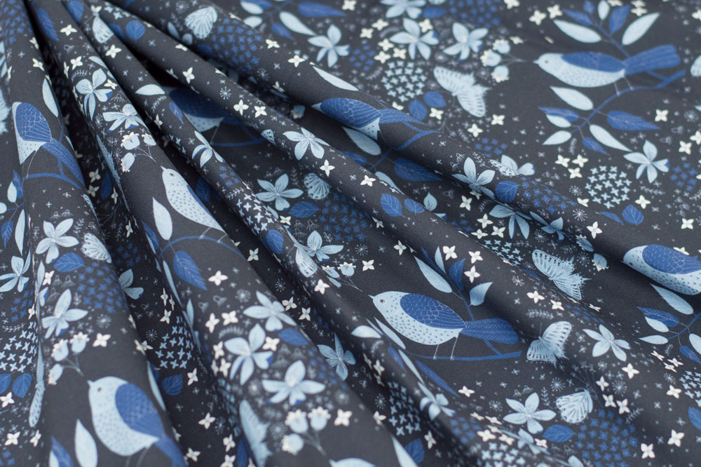 Marketa Stengl by Fabric Merchants Digital Blooming Melody Classic Blue
