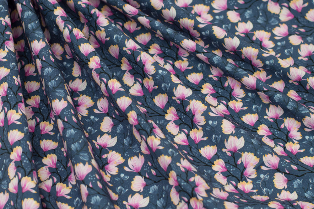 Marketa Stengl by Fabric Merchants Digital Magnolia Melancholy Grey/Pink