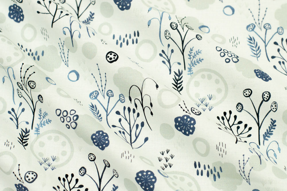 Marketa Stengl by Fabric Merchants Digital Moss Garden Sage/Blue