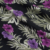 Linen Tropical Flowers Black/Purple