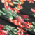 Poly Linen Look Tropical Floral Black/Red
