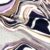 Double Brushed Lavender, Grey, Brown, and Navy Color Swirl Print