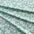 Double Brushed Light Teal with White Flower Print