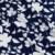 Double Brushed Leaves Navy/White