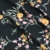Double Brushed Delicate Floral Vines Black/Yellow