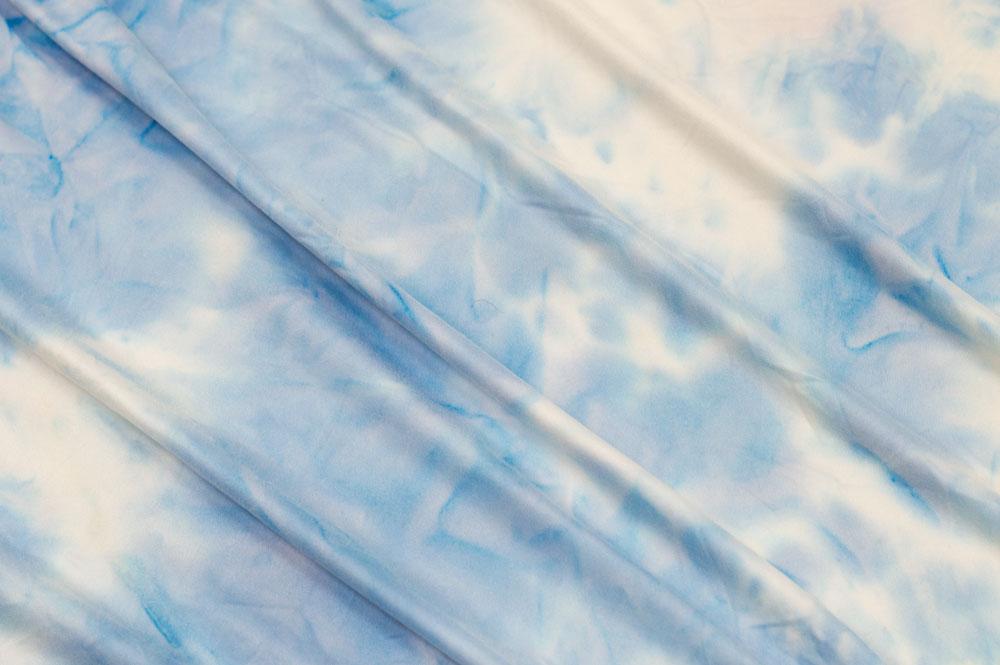 Double Brushed Tie-Dye Sky Blue/White