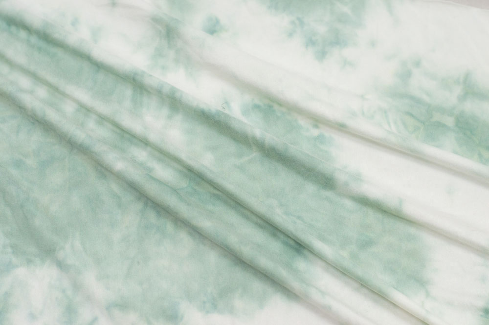 Double Brushed Tie-Dye Sage/White
