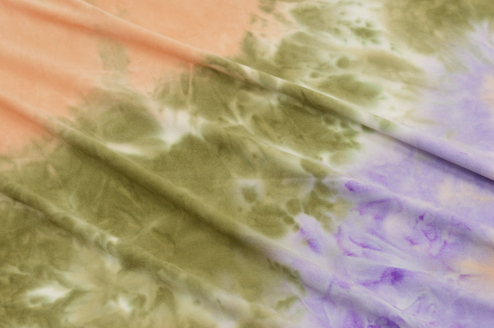 Double Brushed Tie-Dye Olive/Tan/Lilac