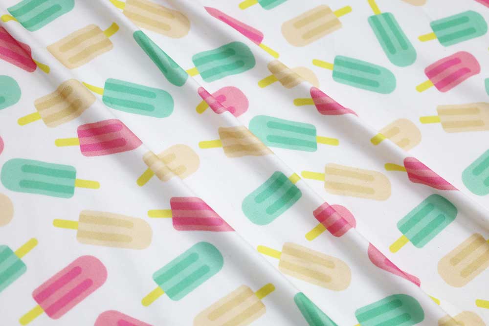 Double Brushed Popsicle Fun White/Pink/Yellow/Green