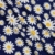Double Brushed Daisies Navy/White