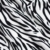 Double Brushed Zebra Print White/Black