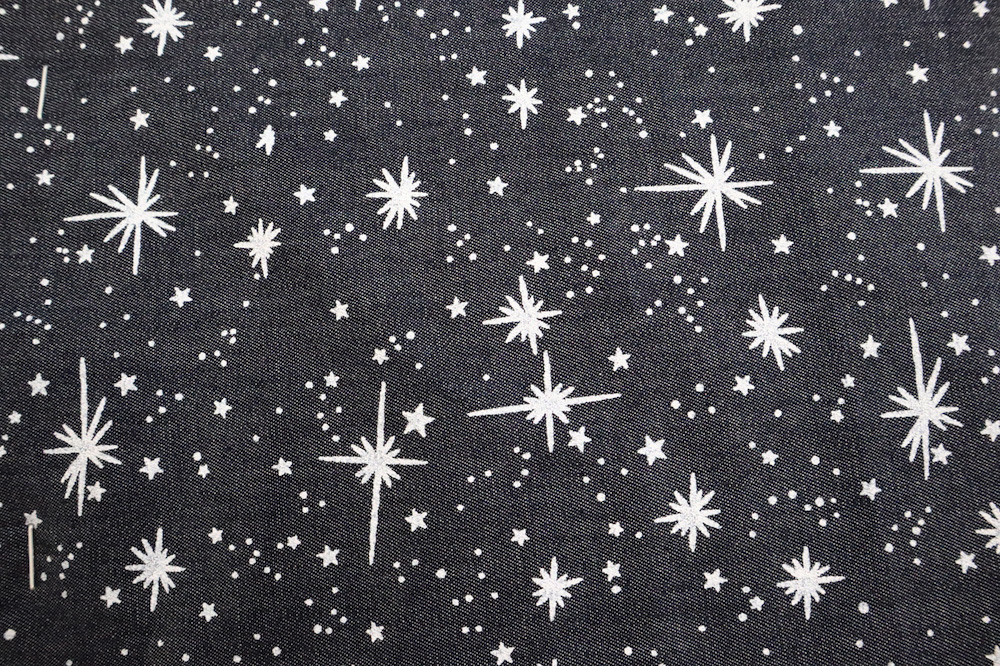 Chambray Starry Night Print