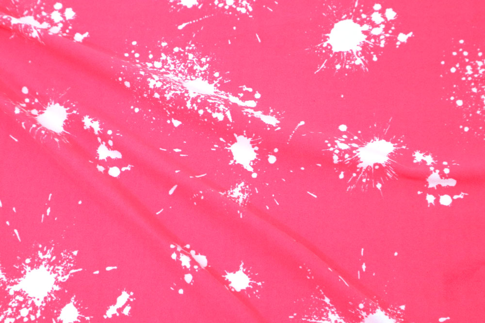 Double Brushed Hot Pink Paint Ball Splatter