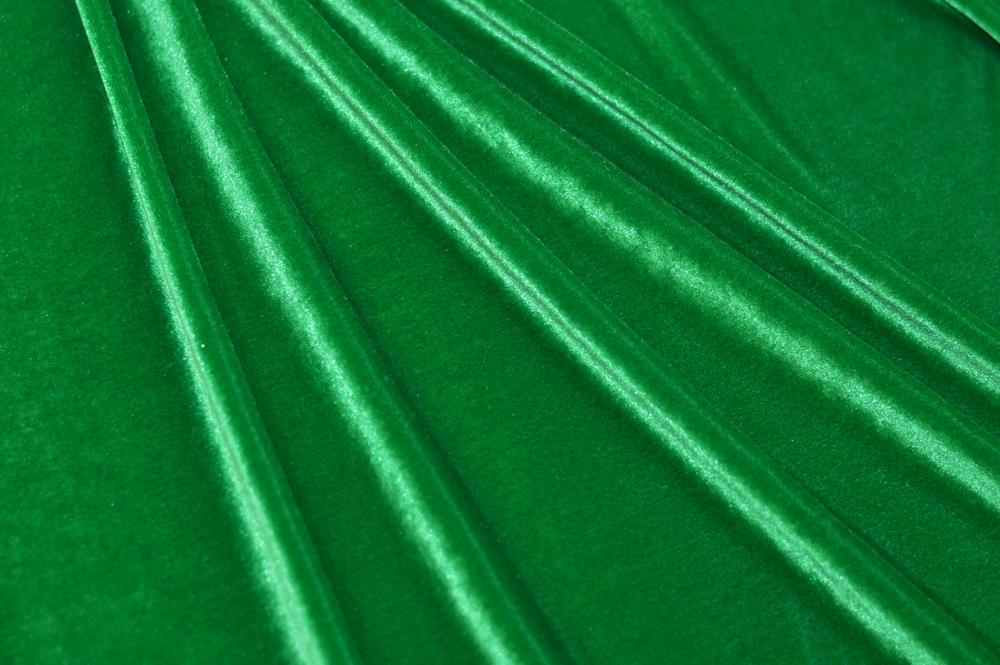 Stretch Velvet Emerald Green