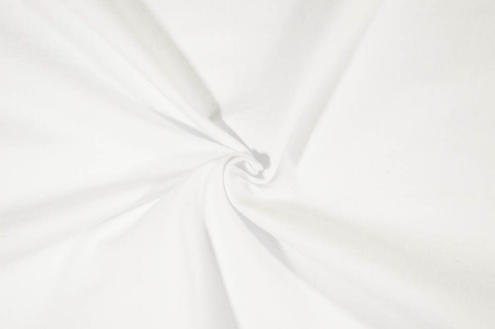 Cotton Spandex Solid White