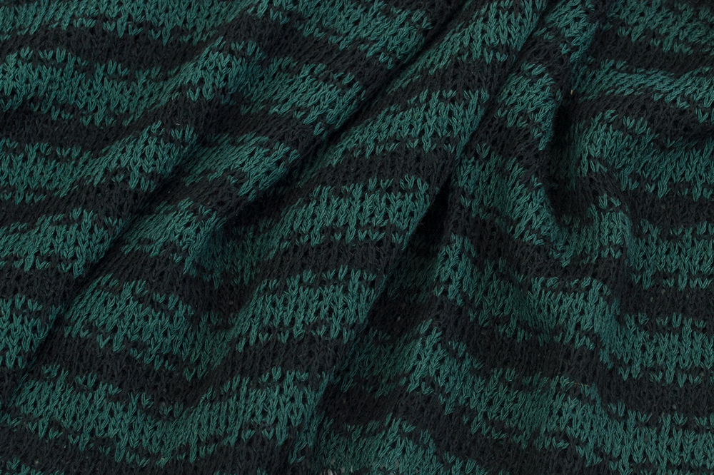 Splendid Sweater Loose Knit Stripe Black/Hunter